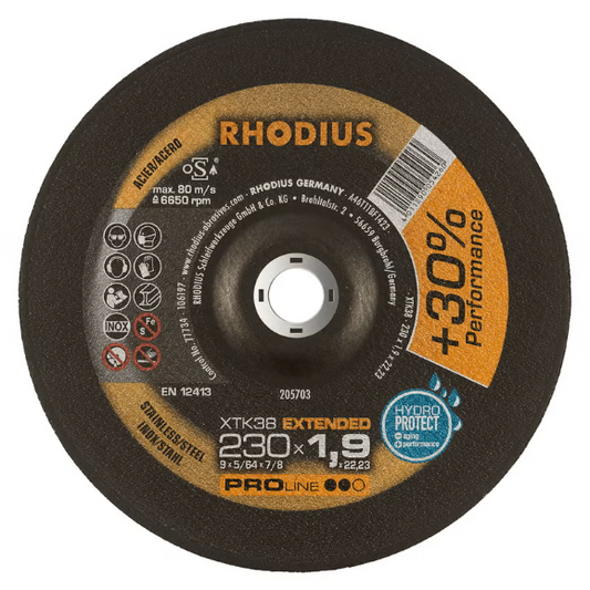 Tarcza tnąca XTK70 Rhodius 230x1,9x22 seria Alpha Line