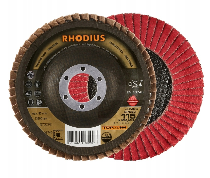 Ściernica listwowa Rhodius Jumbo Speed Extended LZFC 125X22,23 GR 40