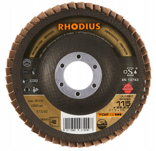 Ściernica listwowa Rhodius Jumbo Speed Extended LZFC 125X22,23 GR 40