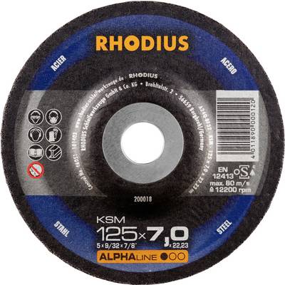 Tarcza szlifierska Rhodius KSM 125x7,0x22,23